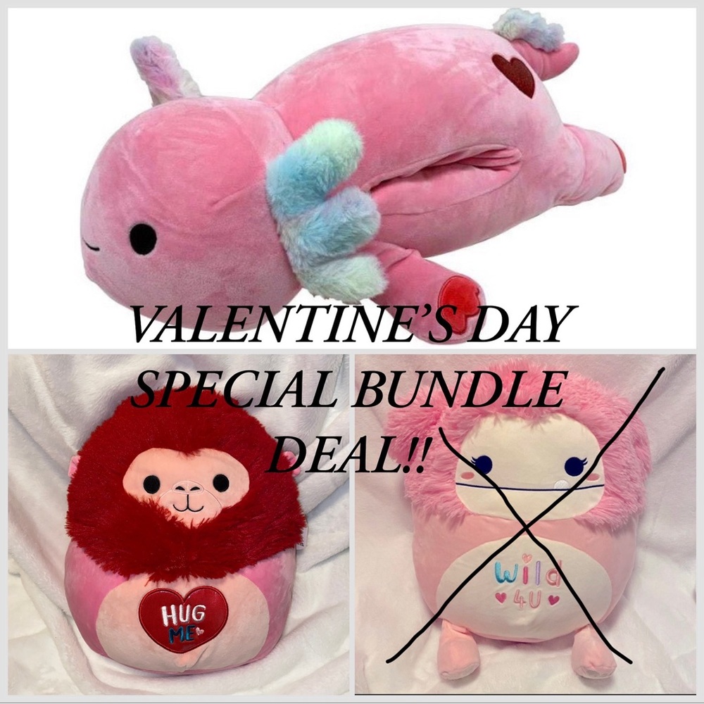 2 piece Squishmallows VDAY BUNDLE DEAL Maruta Archie Valentines